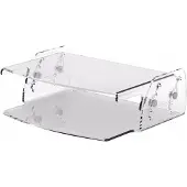 Fellowes Monitorstandaard Clarity, tot 10 kg, in hoogte verstelbaar, B 320 x 256 mm, acryl