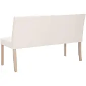 vidaXL Bankje 139,5 cm kunstleer crème