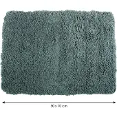 MSV Badkamerkleedje/badmat tapijt - voor de vloer - grijs - 50 x 70 cm - langharig - Badmatjes