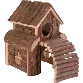 Trixie Huis voor knaagdieren - - Finn - 2 verdiepingen - 13x20x20 cm - Bruin
