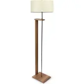 Opviq - Houten Vloerlamp - Crème - 150 cm hoogte