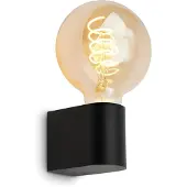 Briloner Donga - LED Retro Spiegellamp - spiegelverlichting badkamer - buiten wandlamp - E27 fitting - zwart - 4.5 x 8 x 9.5 cm