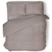 Eleganzzz Dekbedovertrek Micro Mink Crocodile - sand 200x200/220cm