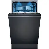 Siemens SR65EX09ME, energiezuinige vaatwasser, B-klasse, 45 cm breed, volledig geïntegreerd, 44 dB geluidsniveau, 8,7 liter waterverbruik, met uitschuifbare besteklade