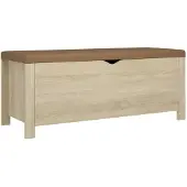 vidaXL Opbergbox met kussen 105x40x45cm bewerkt hout sonoma eikenkleur