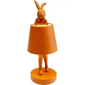 Kare design LED-batterijlamp Animal Rabbit, oranje, IP54, 29 cm dimbaar, geel / oranje, Woon-/ Eetkamer, Kunststof, Design