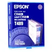 Epson T489 inkt cartridge licht cyaan / cyaan (origineel)