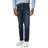 Wrangler - Jeans voor heren - Authentic Straight Fit - Model: Texas - Kleur: Blauw/Zwart
