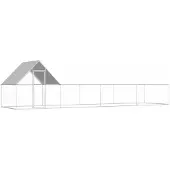 vidaXL Kippenren 8x2x2 m gegalvaniseerd staal