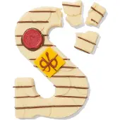 HEMA Handgedecoreerde Chocoladeletter Wit S 180g