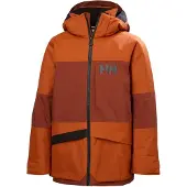 Helly Hansen - Kinder ski jassen - Jr Summit 2.0 Jacket Opal Green voor Unisex van Gerecycled Polyester - Kindermaat 12 jaar - Groen