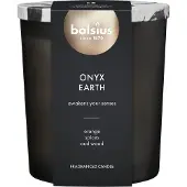 Bolsius geurkaars Onyx Earth zwart - 75 uur - 10 x 10 x 11,2 cm
