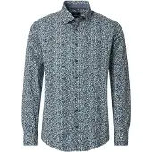 Casa Moda Casual Fit overhemd blauw geprint