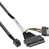 InLine U.2 kabel, SSD met U.2 (SFF-8639) naar SFF-8643 + voeding, 0,75m