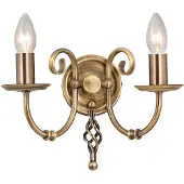 Elstead Lighting LED Wandlamp Artisan | 2X E14 Max 60W | Aged Brass