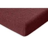 Eleganzzz Hoeslaken Teddy Pluche 35cm Hoekhoogte - bordeaux 180x200cm