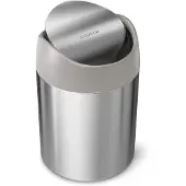 Simplehuman Tafelafvalemmer Mini Can Zilver 1,5L