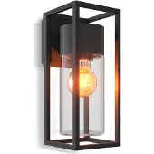 Calex LED Wandlamp Genoa - E27 – IP44 Spatwaterdicht - Zwart – Aluminium – Industrieel – Modern