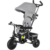 HOMCOM Kinderdriewieler Metaal, Kunststof 95L x 50B x 106H cm Grijs