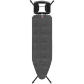 Brabantia 249242, Strijkplank, Volledige grootte, Katoen, Geschikt voor stoomstrijkijzers, Zwart, Effen, Zonder patroon