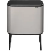 Brabantia Bo Touch Bin Prullenbak - 11 + 23 liter - Afvalscheiding - Soft Grey