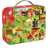 Janod Puzzel Tuin - Kinderpuzzel in een doosje - 36 stukjes, karton
