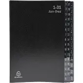 Exacompta Numerieke indeling A4 Zwart Karton 24 x 34 cm