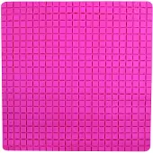 MSV Douche/bad anti-slip mat badkamer - rubber - fuchsia roze - 54 x 54 cm - Badmatjes