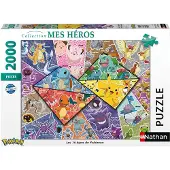Nathan Puzzle 2000 pièces Les 16 types de Pokémon