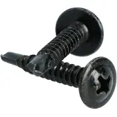Carpoint zelfborende schroef, zwart, Ø 4mm, 25mm, 100 stuks