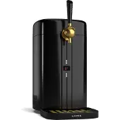 Klarstein FrostBrew Biertap - 5L Biertap met CO₂-druksysteem, thermo-elektrisch koelsysteem, temperatuurregeling 3-12 °C, LED-display, verwijderbare lekbak, zwart/goud