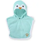 Corolle badcape babypop pinguin 36cm - poppenaccessoire blauw.