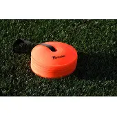 Precision platte trainingshoedjes oranje set van 40 sport markers.