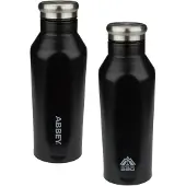 Abbey camp Drinkfles - Dubbelwandig - 350 ml - Zwart - Roestvrijstaal