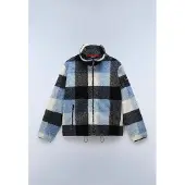 Napapijri Fleece jas 'Montepiana' blauw / zwart / wit