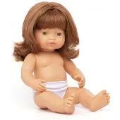 Miniland Europese Roodharige Babypop 38 Cm