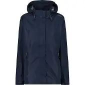 CMP - Damesjas met rits, capuchon en ventilatieopeningen, zwart/blauw, maat XXS