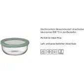 Mepal Glazen Vershoudbakje Cirqula Nordic Sage Rond - 3 liter