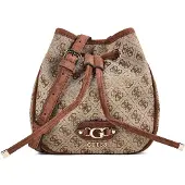 GUESS Dames Crossbodytassen Samantha Mini Drwstrn Bucket - Bruin - Maat ONESIZE