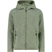 CMP - Girl's Jacket Fix Hood Jacquard Knitted 3H19825 - Fleecevest 152, olijfgroen