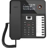 Gigaset DESK 800A, Analoog telefoon, Telefoon met kabel, Luidsprekerfunctie, 200 contacten, Zwart