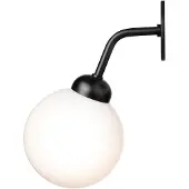 Nuura Apiales Wandlamp Hard-wired Satin Black|Opal White