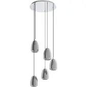 Eglo ALOBRASE, Flexibel, Chroom, Transparant, Chroom, Glas, Staal, Rond, Woonkamer