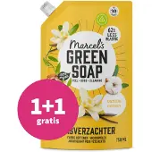 Marcel's Green Soap 1+1 gratis: Wasverzachter Katoen & Vanille Navulling 750 ml
