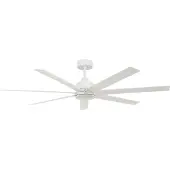 Beacon Lighting Plafondventilator met licht Atlanta wit 142 cm stil Atlanta, dimbaar, wit / opaal, Woon-/ Eetkamer, Kunststof, Modern