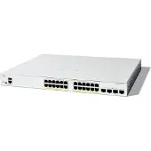 Cisco Catalyst 1200-24FP-4X - Switch - Laag 3 - Smart - 24 x 10/100/1000 (PoE+) + 4 x 10 Gigabit SFP+ - Voor montage in een rack - PoE+ (375 W)