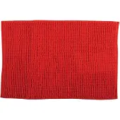 MSV Badkamerkleed/badmat voor op de vloer - rood - 40 x 60 cm - Microvezel - Badmatjes
