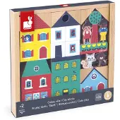 Janod Bouwblokken Stad - Houten speelgoed, bouwpakket voor kinderen,gecertificeerd
