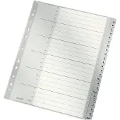 Leitz tabbladen A-Z, A4, kunststof, 24-delig, grijs