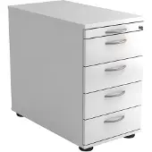 Hjh OFFICE PRO SIGNA SC50 BM - Rolcontainer Wit Hout met 4 lades Metalen handgreep